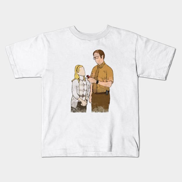 the office angela and dwight dunder mifflin Kids T-Shirt by truefriend